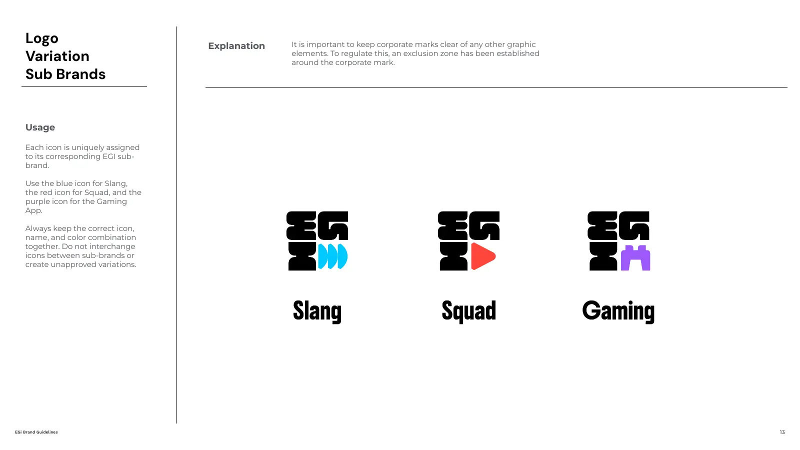 EGi sub-brands, one master identity, three sub-brands, one family.