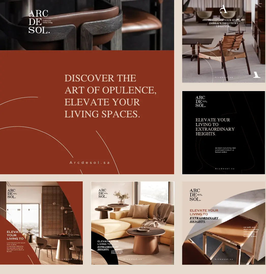 Arc de Sol campaign visuals: interior photography and the line Discover the art of opulence